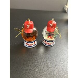 VTG Philadelphia Phillies MLB Danberry‎ Mints, Miniature Snow Globes Christmas
